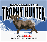 Rocky Mountain Trophy Hunter title screen for GameBoy Color